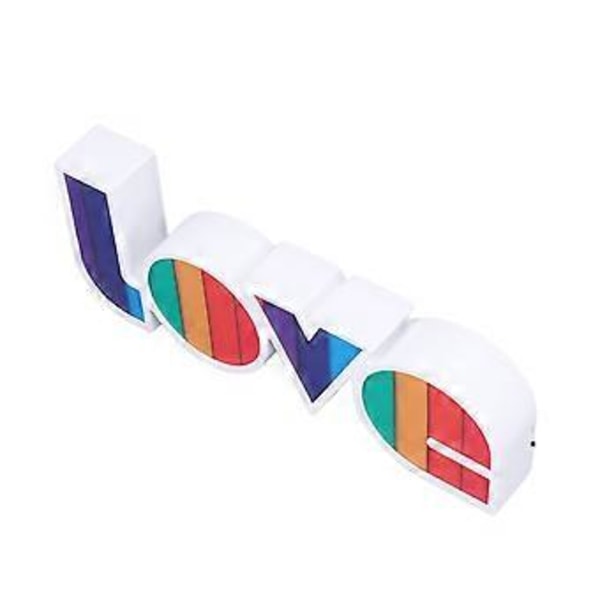 Love Letter Natlampe Hængbar Dekorativ Desktop LED Neonlampe til Bryllupsfest Soveværelse Striber