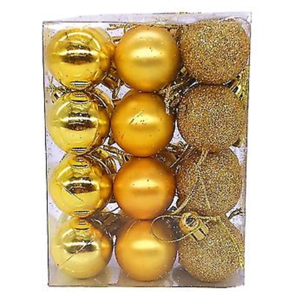 Julgranspynt - Hängande bolldekorationer till julgranen (guld)