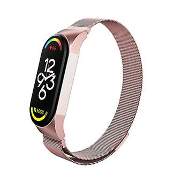 Metallikelloremmi Xiaomi Mi Band 7:lle (Vaaleanpunainen)