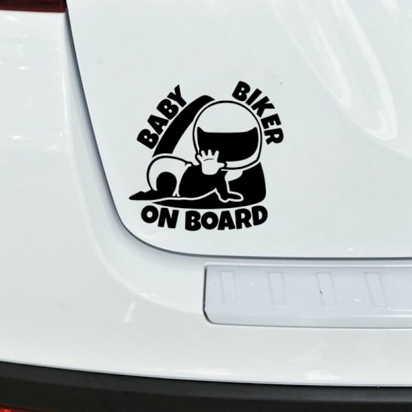 (Pakke med 5 - Sort) Baby om Bord Bilsticker