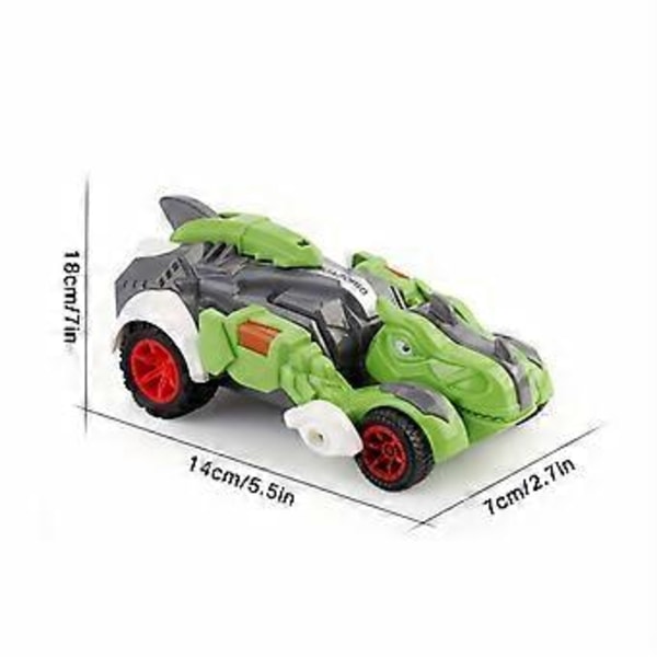 Triceratops-leluauto Tyrannosaurus rex -inertiamallinen auto, kestää putoamista ja iskuja, muodonmuutoksia dinosaurusauto (sininen)