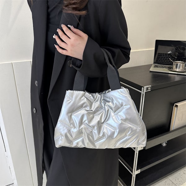 Mote og luksuriøs fluffy tote bag, romveske, bomullshånd