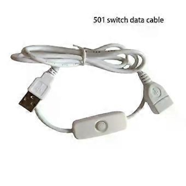 100 cm USB-kabel forlængerledning med ON/OFF-kontakt USB-kabel forlænger Toggle USB-strømforsyningsledning Holdbare adaptertilbehør (A2 501 Hvid)