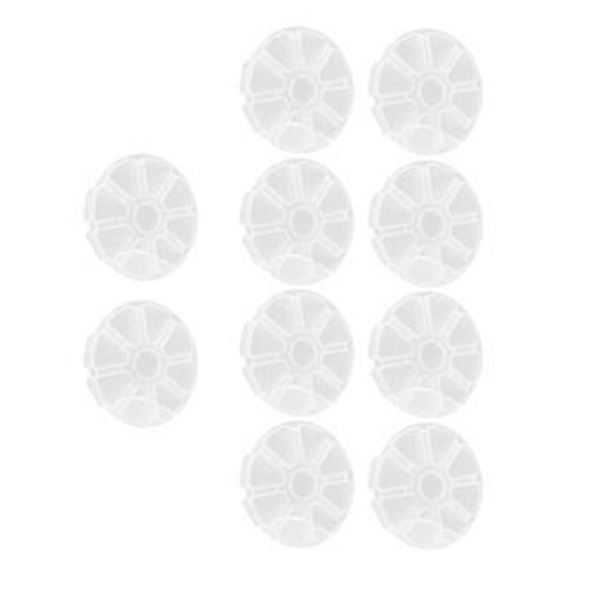10 STK Skrivebordsopbevaringsboks 8 Rum Rund Pladsbesparende Plastik Etui Stilfuld Diverse Organizer (Hvid)