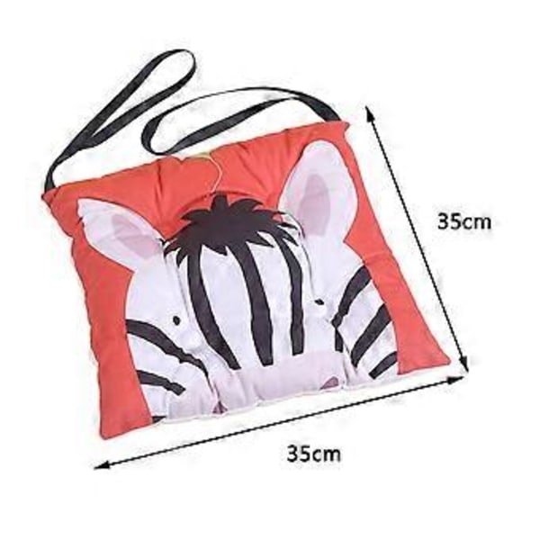 Tegneserie Pude Fortykket Firkantet Sæde Bomuldspuder Gulvpuder til kontor og hjem Børn Sovende (35x35cm Zebra)