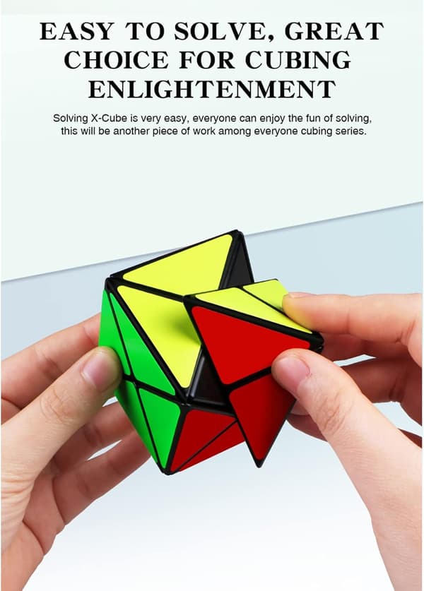 Skewb Magic Cube, QYTOYS Legetøj X Speed ??Cube Stickerless Puslespil C