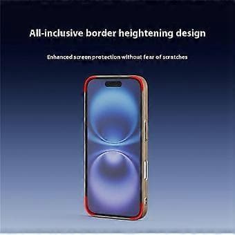 Kompatibelt deksel for iPhone 16, kompatibelt med MagSafe, matt PC-bakside (gull)