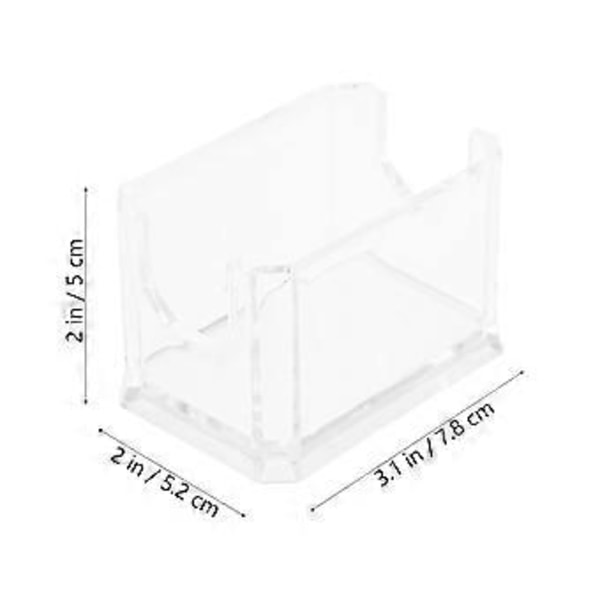 2 stk. Te Pods Diverse Beholdere Firkantet Slikpose Æske Akryl Holder Tepose Organizer Akryl Beholdere