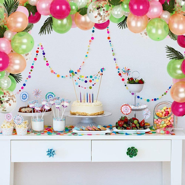 83 stk. DIY tropisk ballonbue guirlande sæt Luau ballonbue