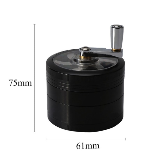 （silver）crank 4 PARTS 61 mm in diameter original in robust zinc metal very original spice mill with