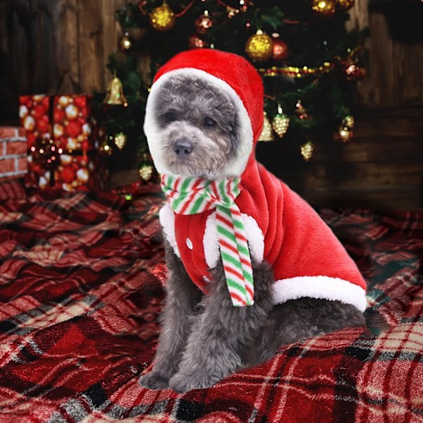 (S) Hundjul Julkläder Katt Juldräkt Hund Jultröjor