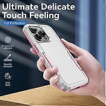 Til iPhone 15 Pro PC+TPU Støtsikkert Telefondeksel Anti-fall Bakbeskytterdeksel (Stil I)