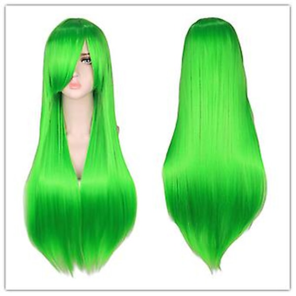 JUSCH Wekity 80cm Kaunis ja Charmantti Cosplay Suora Hiusperuukki, Ruohonvihreä, WZ-1249R