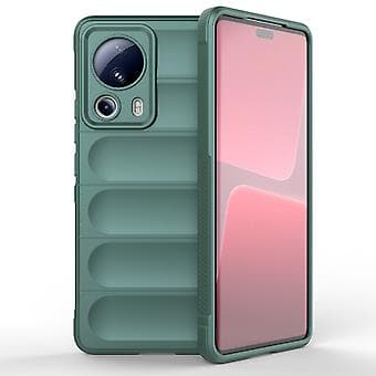 TPU + Flanell Telefonfodral för Xiaomi 13 Lite (Mörkgrön)