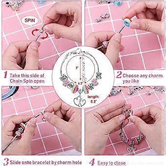 Smykkelaging Håndverkssett Lysende Perler Armbånd Kit DIY (Type 4)