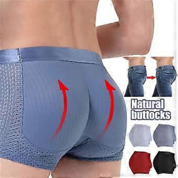 Ny Hot Nylon Ice Silk Åndbar Herreundertøj, Herre Sømløs Ice Silk G-streng Undertøj (M Lyseblå)