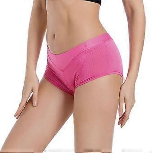 Sykkeltruser for terrengsykkel, trekanttruser, pustende, støtsikre 3D silikontruser (XL rosa)