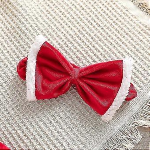 2 st barn flickor julklänning med hårband långärmad röd sammet fluffig tutu klänning fest prinsessklänningar babykläder 1 5 år