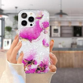 For Iphone 15 Pro Imd Shell Mønster Tpu Telefon Cover (Rød Marmor)