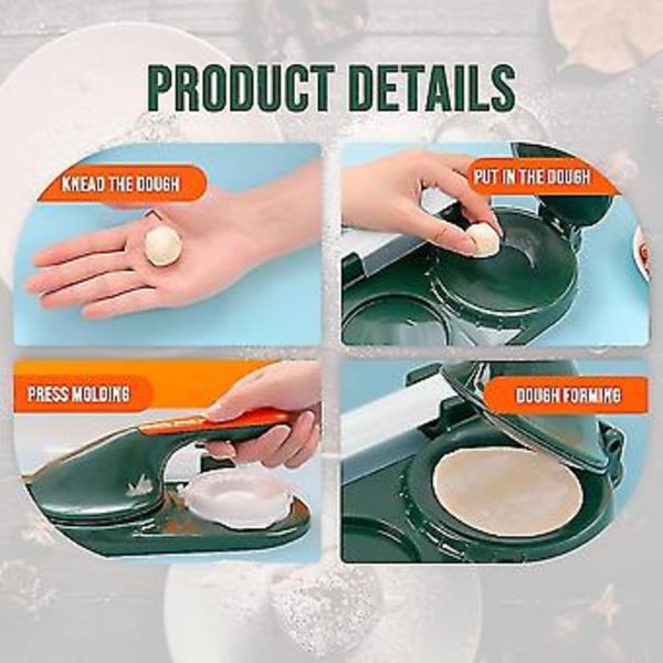 3-i-1 Dumplingtillverkare Manuell Degpressare Dumplingomslagspress Automatisk Dumplingtillverkare Form