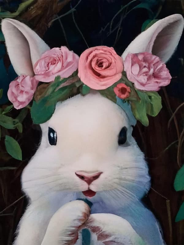 30 x 40 cm, Kanin Diamantmaleri Broderi Diamantmaleri