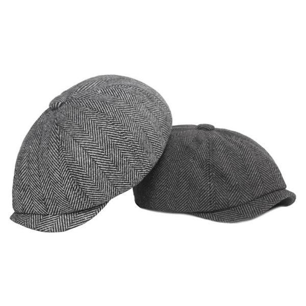 Mörkgrå, pojke hatt platt hatt, tweed Gatsby hatt Ivy irländsk hatt herr