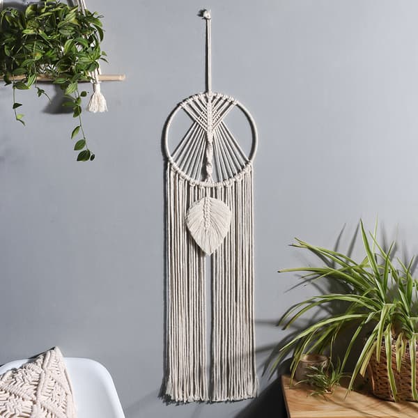 Boho för flickrum, Pompoms väggdekor - Handgjorda konstverk/Cre
