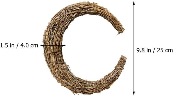30cm Måneformet Vindruegrenkrans Påske Halvmåne Vindruegren Gren Do