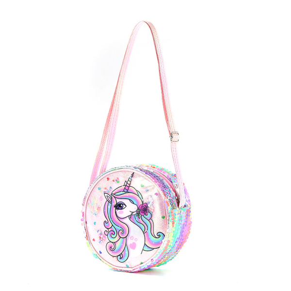 Shoulder Bag, Unicorn Little Girl Bag, Unicorn Handbags PU Leather Shoulder Bag, Suitable for Going