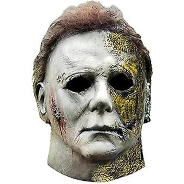 Halloween Michael Myers -naamio Deluxe Lateksi Naamio Kauhu Karnevaali Juhla Täyspää Fantasiapuku Cosplay Pääpanta Asuste (B)