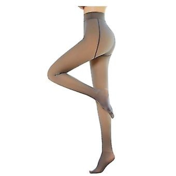 Magic Ekstra Tykke Varme Vinter Dobbeltforet Stretch Termiske Fleece Tights For Kvinner (Kaffe)