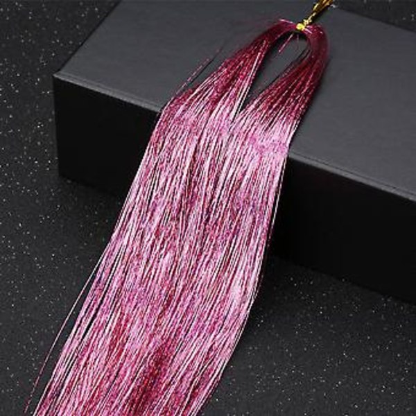 JUSCH 36 tum Hårtinsel Glittrande Glitter Tinsel Fehår Förlängningar Värmebeständig Fest Höjdpunkt, WZ-304R