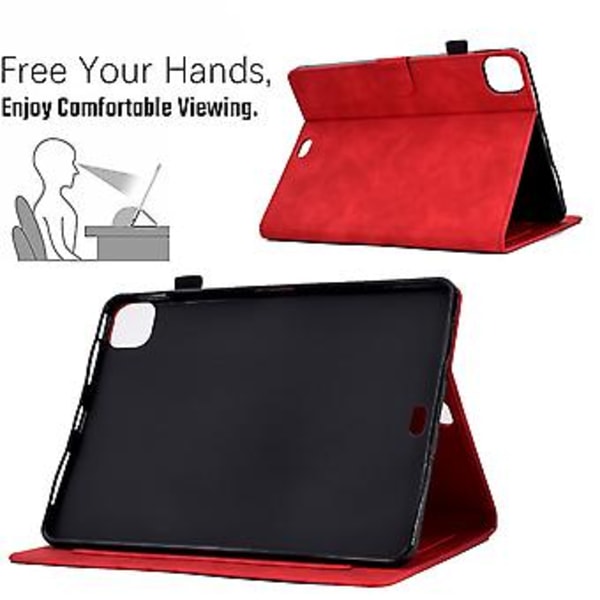 Butterfly Smart Läderfodral För iPad Pro 11 2024 (Röd)