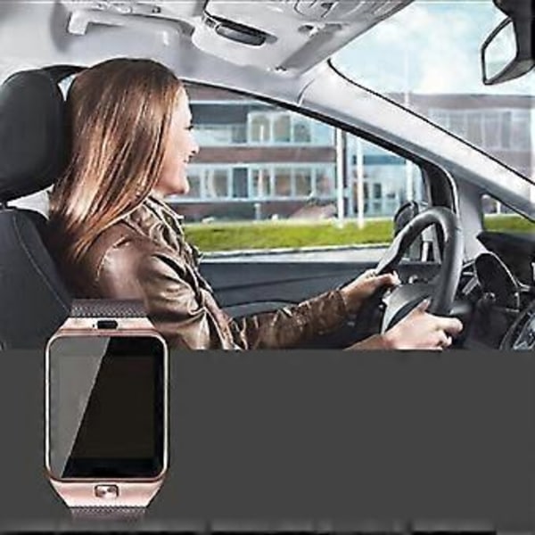 Touchscreen Smartwatch dz09 med Kamera Bluetooth-kompatibel Armbåndsur Relogio SIM-kort Smartwatch (Sølv)