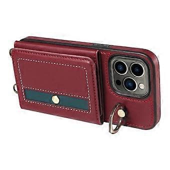 007 Til iPhone 13 Pro Etui Læder+TPU Telefoncover med Ringholder Kortpladser (Stil B)