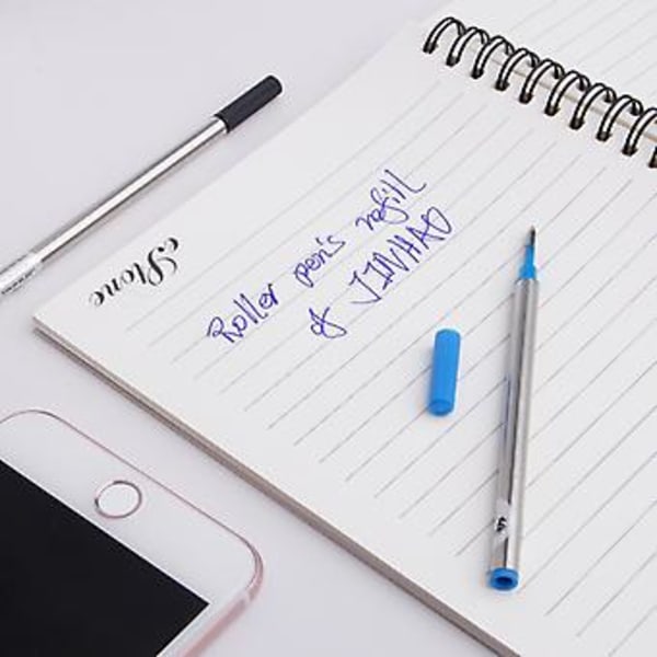 Jinhao kuulakärkikynän täyttöpatruuna, musta sininen muste, 0,5 mm 0,7 mm (2 kpl)