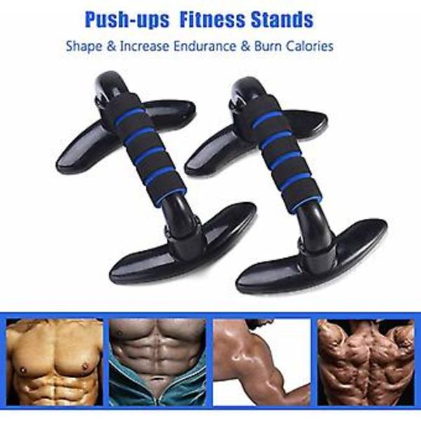 Push-up Stativer Abdominalmaskiner Pushup Bar Træningsudstyr til Mænd Kvinder Fitness Udendørs Hjem Kontor Kraftøvelser Fitness Muskeltræning Blå