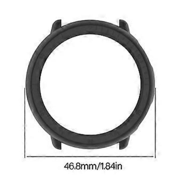 Smartwatch Rammebeskytter Semi Shell Ridsefast Hus Antiridse Cover Ærme Etui Stødsikker til Active 2 A2437 Sort (Sort)
