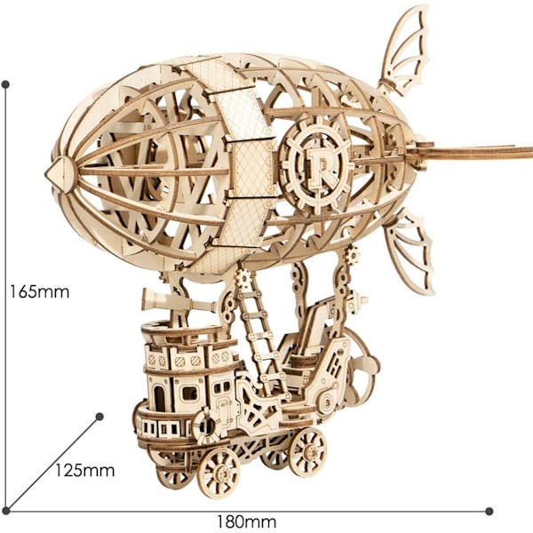 3D Träpussel Konstruktionsspel DIY 3D Pussel Konstruktionssats för Barn och Vuxna (Ai
