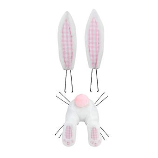 DIY Kaninrumpa med Öron Väggdekoration Påskhare Krans Kit för Påskdekoration (Rosa)