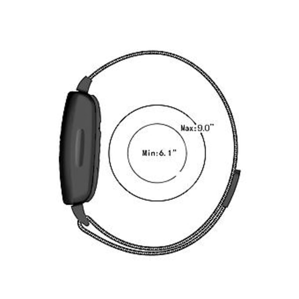 Til Fitbit Inspire 2 Milanese Urrem L (Rosafarvet)