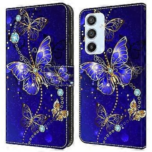 Plånboksfodral för Samsung Galaxy A54 5G, PU-läder 3D-mönstrat stativskyddande telefonfodral (Stil E)