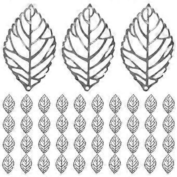 100 st Ihåliga Järnblad Formade DIY Håraccessoarer Hårnålar Material för Kvinnor DIY Huvudbonader Silver