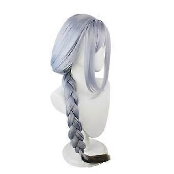 Fletter cosplay parykk lyseblå gradient spill rolle parykk varmebestandig syntetisk hår 81cm (Lyseblå Gradient)