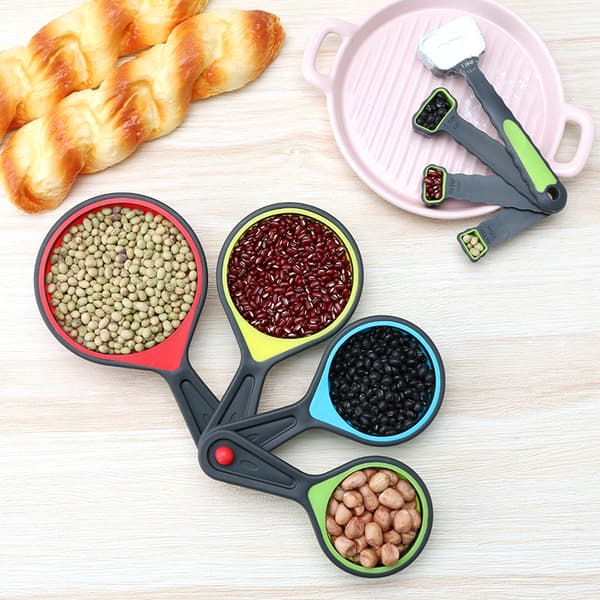 Färgvikbar silikonmätkopp Mätkoppset Bakning