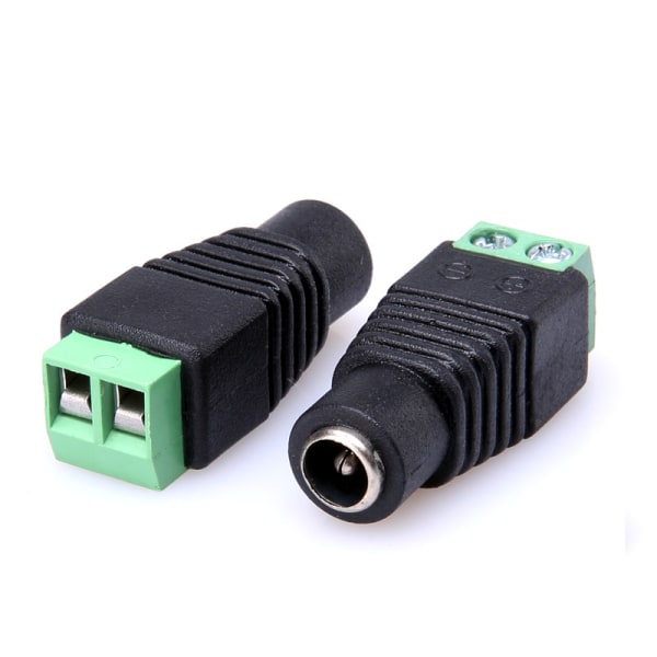 4 stk. 5,5 mm 2,1 mm DC han- og hunstik 12V strømstik