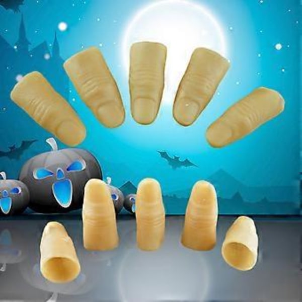 10 st Halloween Rekvisita Simulation Plastfingrar Realistiska Skräck Nyhet Fingerleksaker Simulation Finger Spökhus Dekorationer Tillbehör