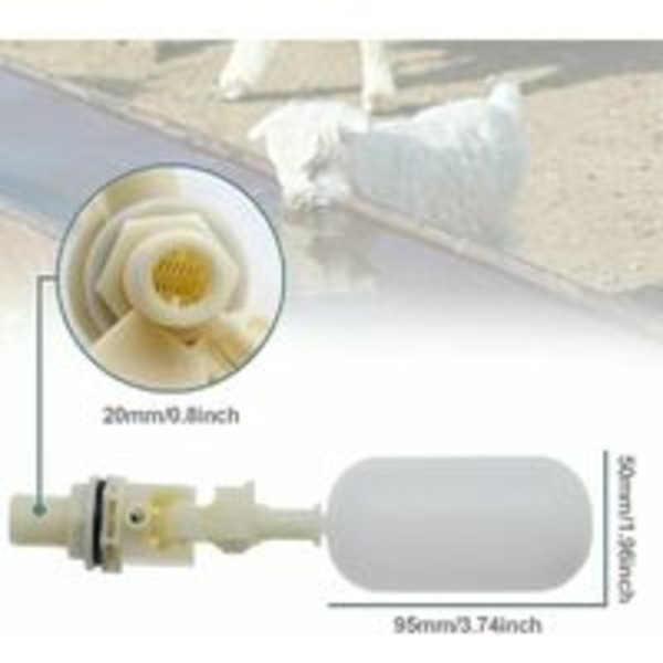 1 stk. 1/2 tommer 20 mm automatisk akvarieflyderventil kugleventil