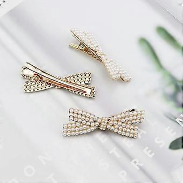 5 st Pärlrosett Hårspännen Anknäbb Metall Elegant Söta Hårnålar Håraccessoarer
