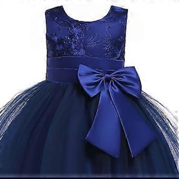 2023 Nyfödda flickors Pageant Spetsbroderade Klänningar Toddler Party Bowknot Tutu Klänning (150 Vinröd)